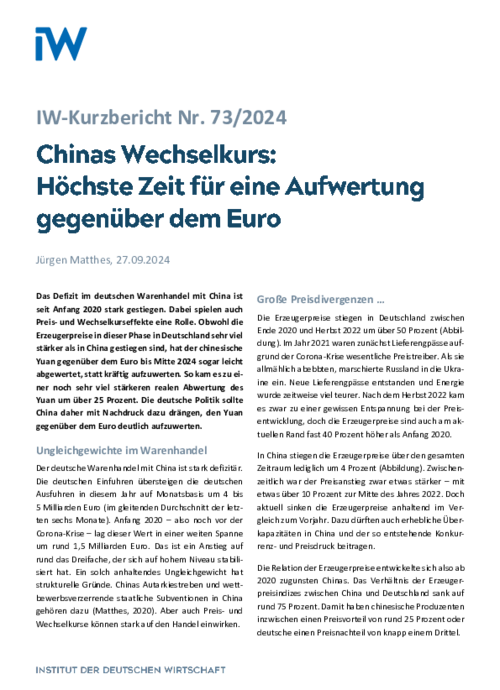 Höchste Zeit für eine Aufwertung gegenüber dem Euro