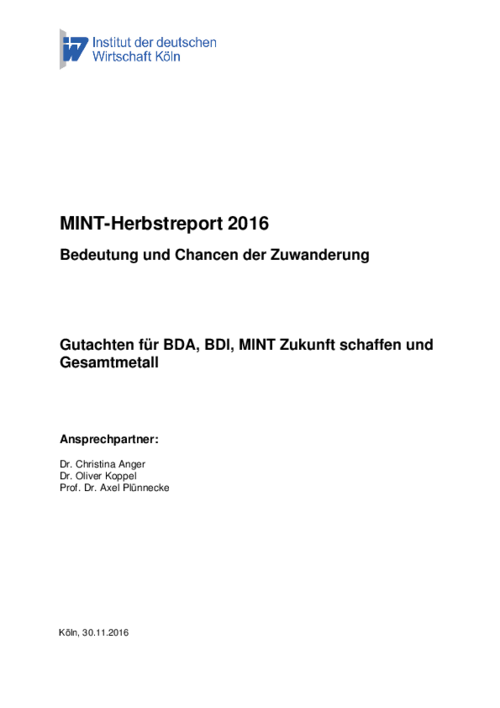 Bedeutung und Chancen der Zuwanderung