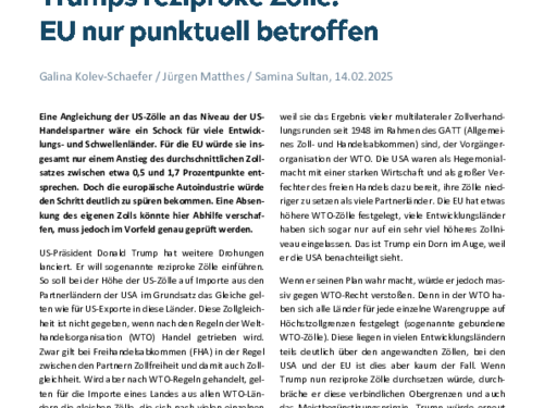 EU nur punktuell betroffen EU nur punktuell betroffen