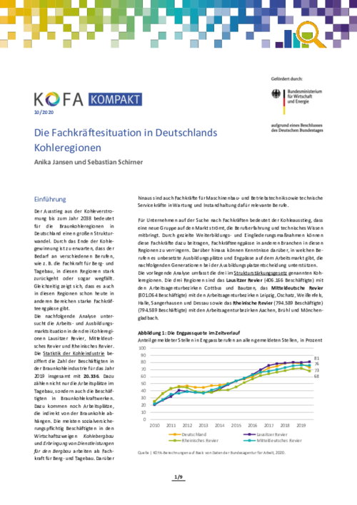 Die Fachkräftesituation in Deutschlands Kohleregionen