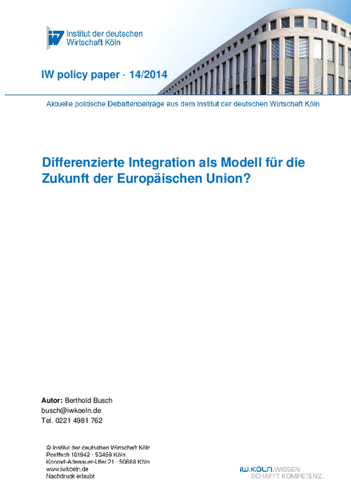 Differenzierte Integration als Modell für die Zukunft der Europäischen Union?