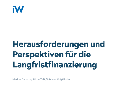 Herausforderungen und Perspektiven für die Langfristfinanzierung