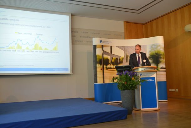 Axel Plünnecke präsentierte Daten und Fakten zur Flüchtlingsmigration.