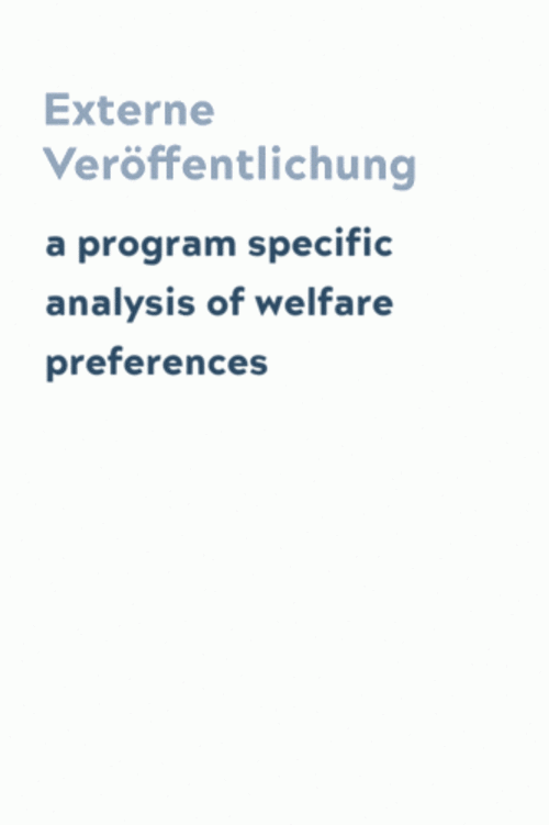 a program specific analysis of welfare preferences