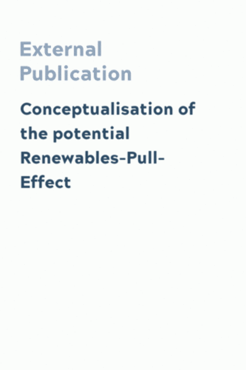 Conceptualisation of the potential Renewables-Pull-Effect