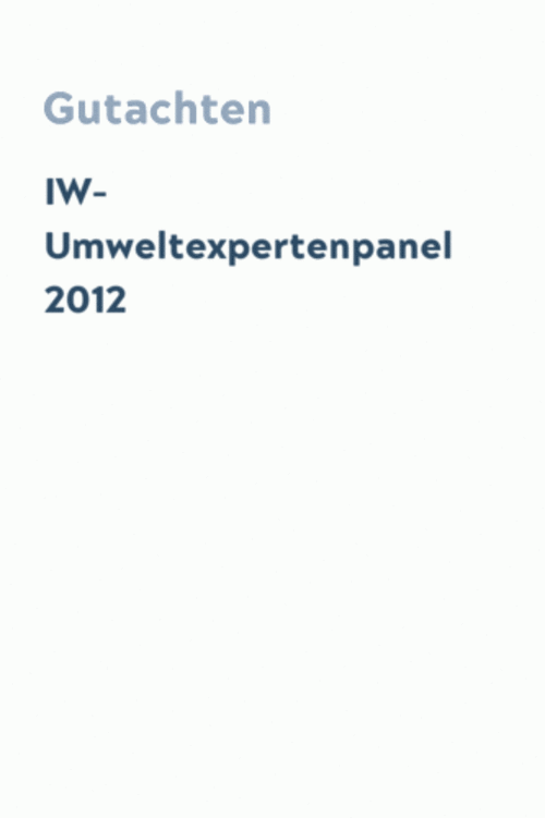 IW-Umweltexpertenpanel 2012