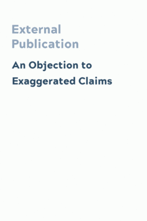 An Objection to Exaggerated Claims
