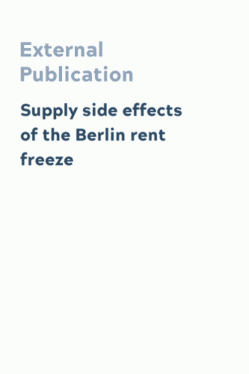 Supply side effects of the Berlin rent freeze