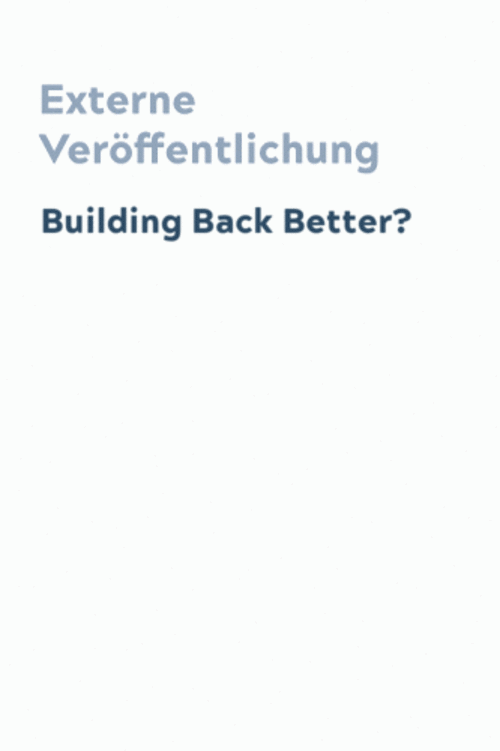 Building Back Better?