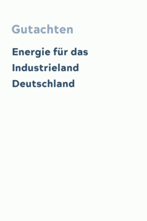 Energie für das Industrieland Deutschland