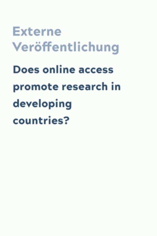 Does online access promote research in developing countries?