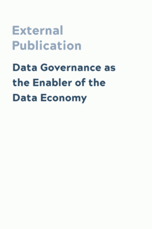 Data Governance as the Enabler of the Data Economy