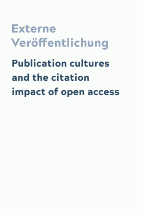 Publication cultures and the citation impact of open access