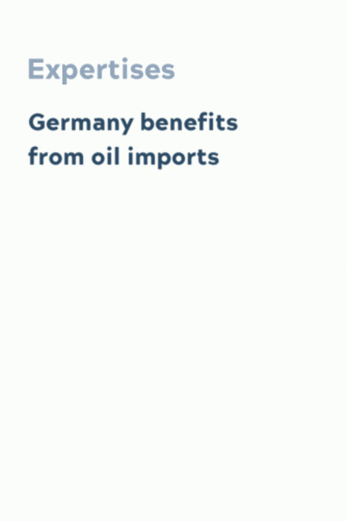 Germany benefits from oil imports