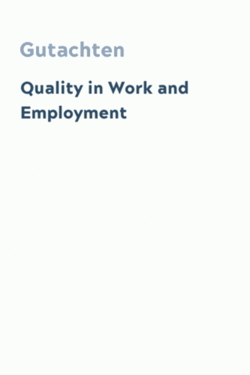 Quality in Work and Employment