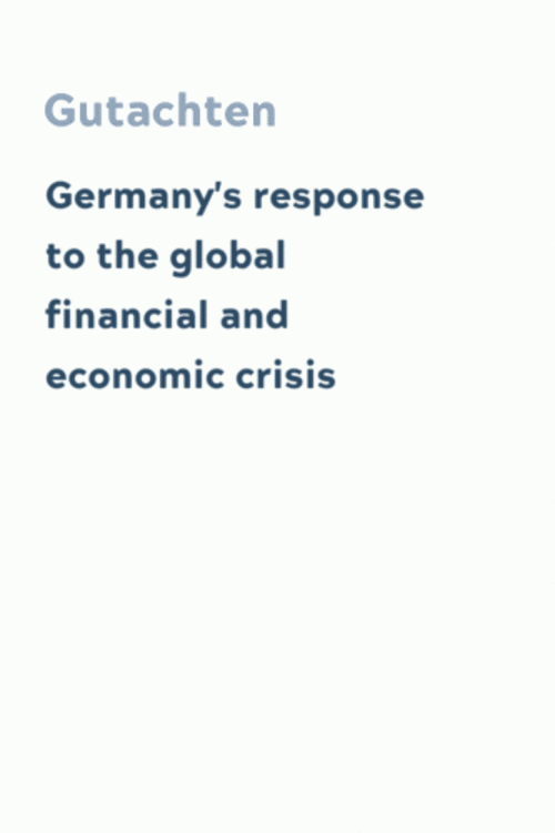 Germany's response to the global financial and economic crisis