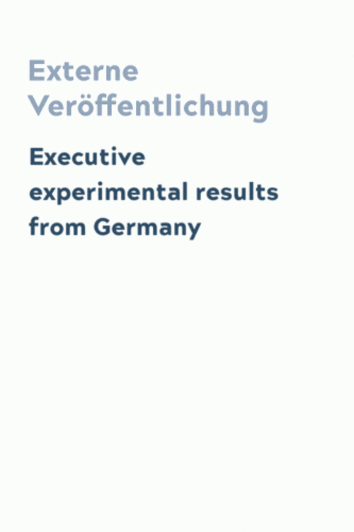Executive experimental results from Germany