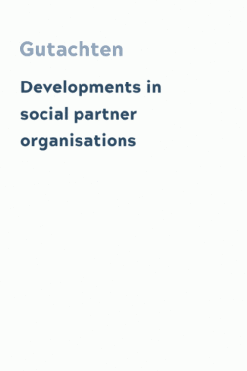 Developments in social partner organisations