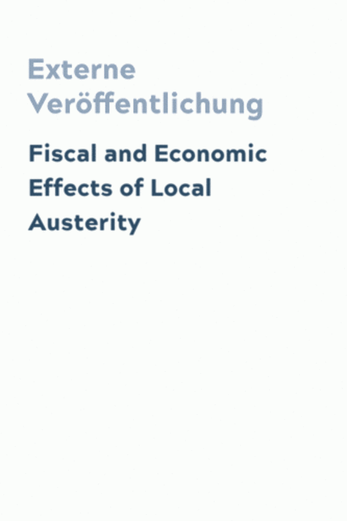 Fiscal and Economic Effects of Local Austerity