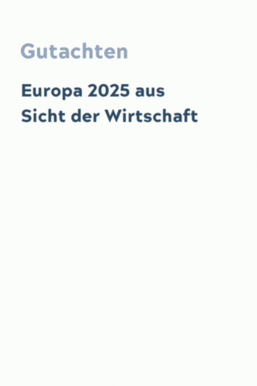 Europa 2025 aus Sicht der Wirtschaft