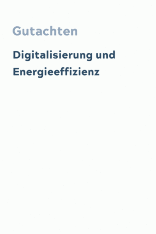 Digitalisierung und Energieeffizienz