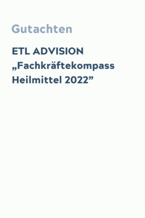 ETL ADVISION „Fachkräftekompass Heilmittel 2022”