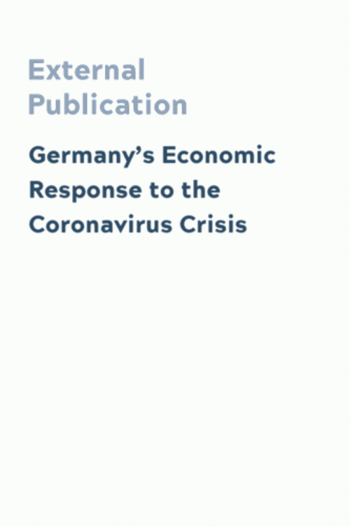 Germany’s Economic Response to the Coronavirus Crisis