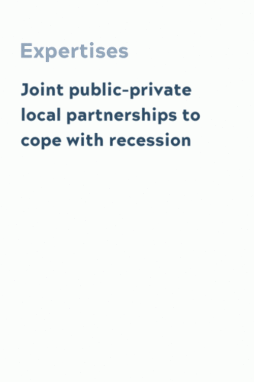 Joint public-private local partnerships to cope with recession