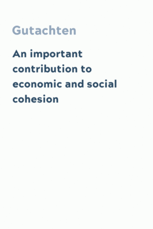 An important contribution to economic and social cohesion