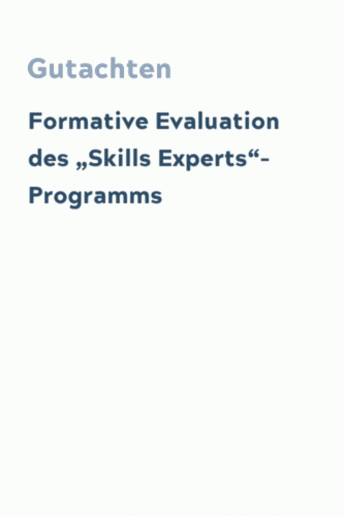 Formative Evaluation des „Skills Experts“-Programms