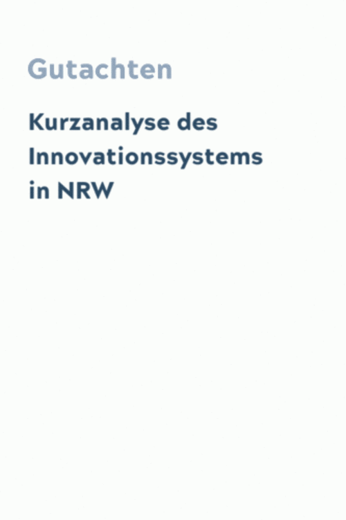 Kurzanalyse des Innovationssystems in NRW