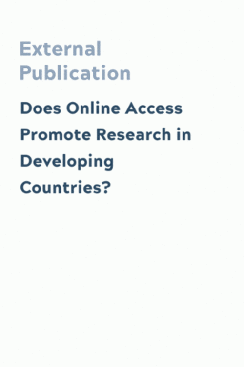 Does Online Access Promote Research in Developing Countries?