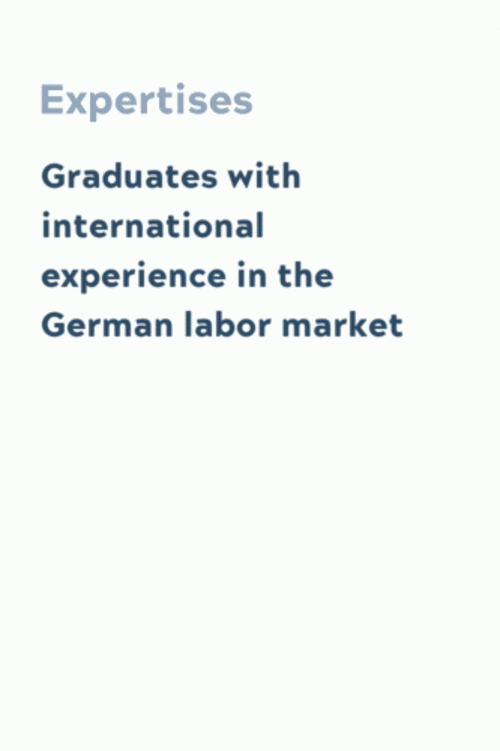 Graduates with international experience in the German labor market