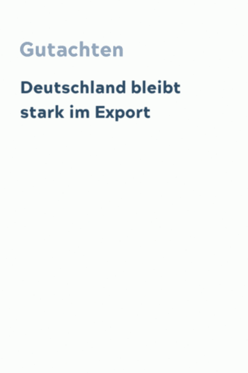 Deutschland bleibt stark im Export