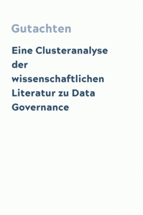 Eine Clusteranalyse der wissenschaftlichen Literatur zu Data Governance