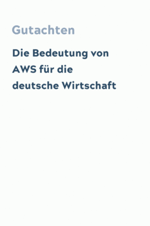 Die Bedeutung von AWS für die deutsche Wirtschaft