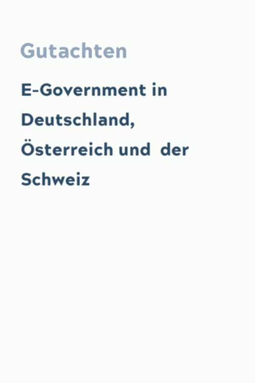 E-Government in Deutschland, Österreich und der Schweiz