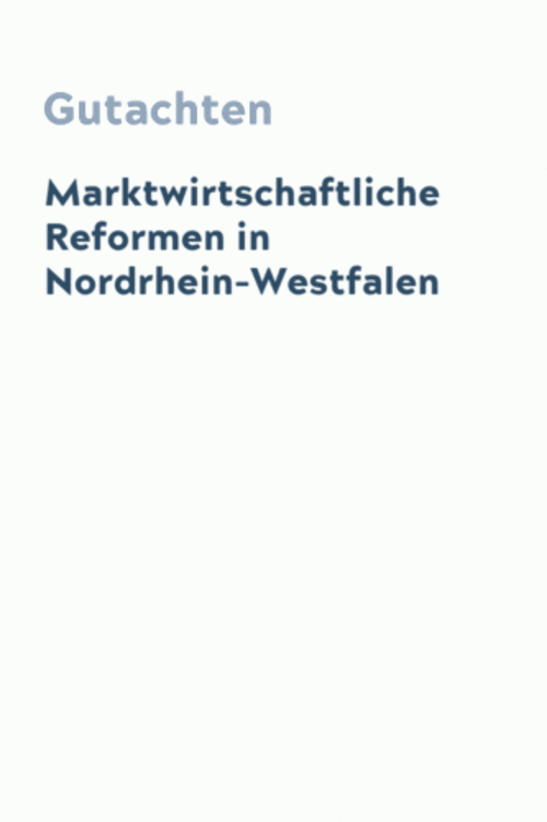Marktwirtschaftliche Reformen in Nordrhein-Westfalen