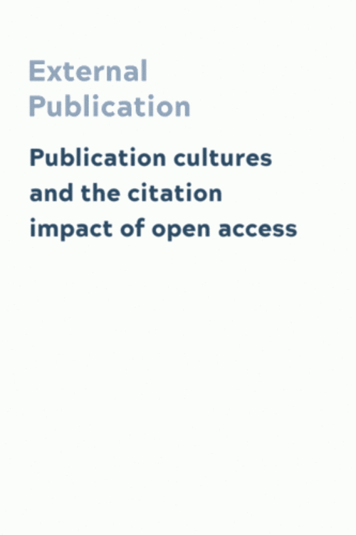 Publication cultures and the citation impact of open access