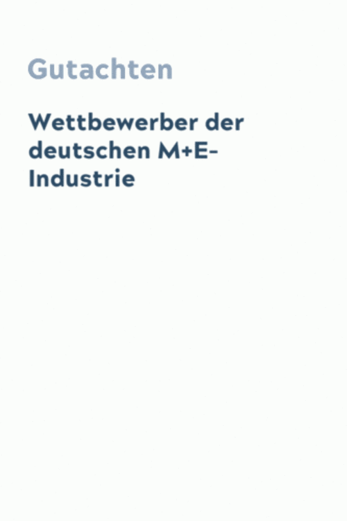 Wettbewerber der deutschen M+E-Industrie